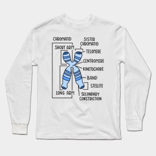 Hand Drawn Chromosome Labeled Long Sleeve T-Shirt